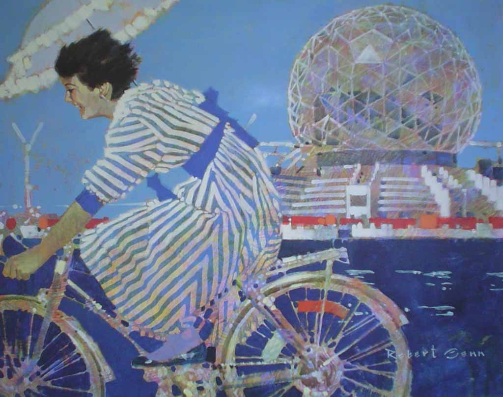 Girl In Motion by Robert Genn, titled, numbered Artist's Proof 20/100 & signed by artist, The Expo'86 Collection poster for Vancouver, B.C. - offset lithograph limited edition vintage poster art print