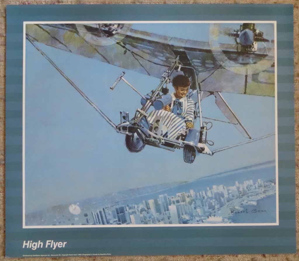 High Flyer by Robert Genn, shown with full margins - offset lithograph reproduction vintage poster art print
