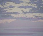 Pacific Sunset by Leyda Campbell - original screenprint/silkscreen limited edition fine art print, signed, titled and numbered 6/197 by artist