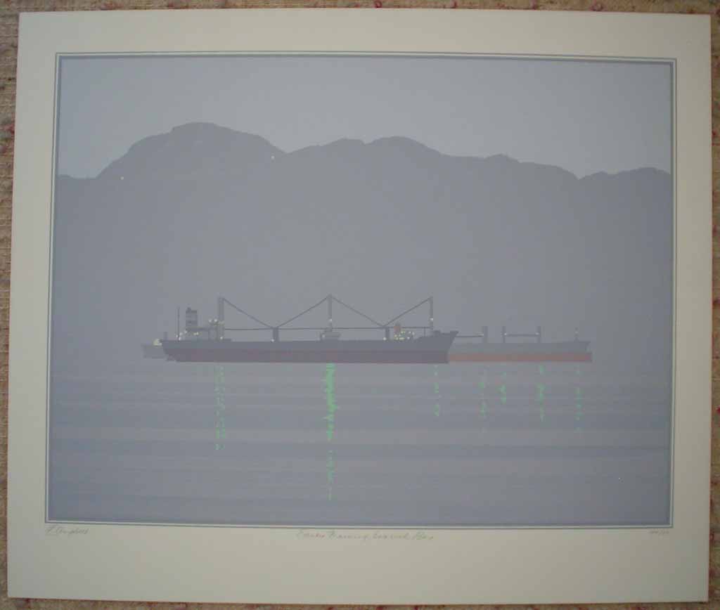 Early Morning English Bay by Leyda Campbell, shown with full margins - original screenprint/silkscreen limited edition fine art print, signed, titled and numbered 44/85 by artist