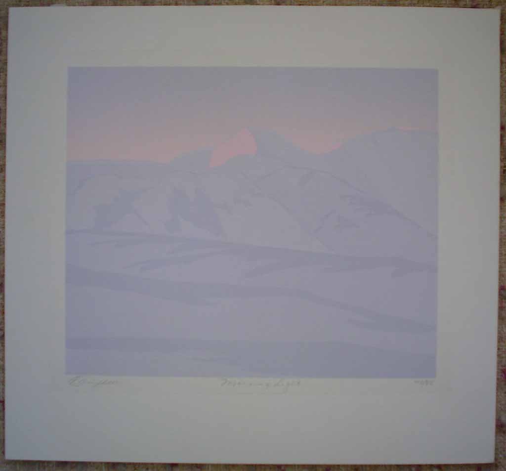 Morning Light by Leyda Campbell, shown with full margins - original screenprint/silkscreen limited edition fine art print, signed, titled and numbered 48/88 by artist