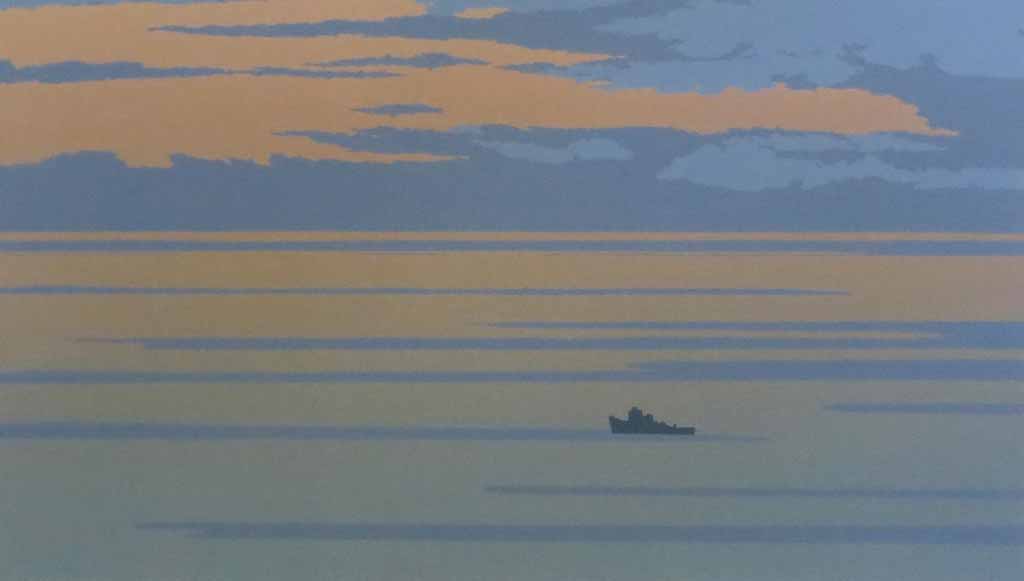 Georgia Strait by Leyda Campbell - original screenprint/silkscreen limited edition fine art print, signed, titled and numbered 56/100 by artist