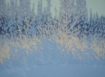 Sunlit Hoarfrost by Leyda Campbell - original screenprint/silkscreen limited edition fine art print, signed, titled and numbered 102/165 by artist