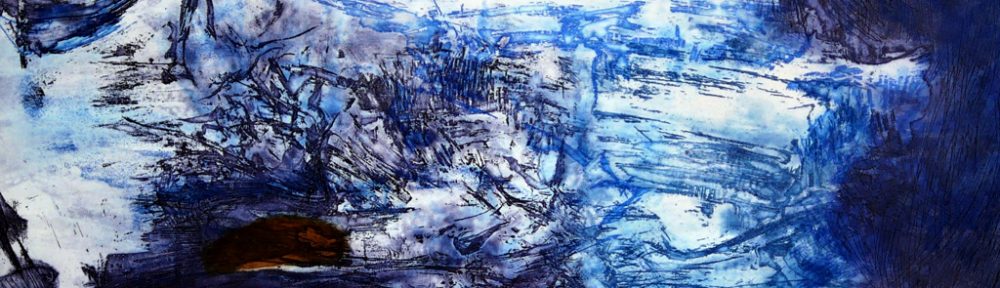 KerrisdaleGallery.com - Stock ID#zw061eh-snd - "Mer de Glace", "Sea of Ice" by Zao Wou-Ki - original etching with aquatint