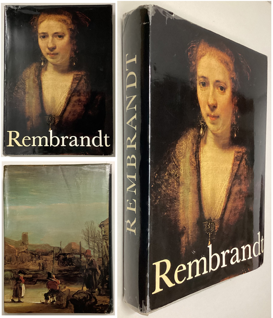 Rembrandt Gemaelde, das Gesamtwerk by Horst Gerson (Rembrandt Paintings, the Complete Works) - Hardcover 1968 German Edition, composite photo to show front, back and spine (available from KerrisdaleGallery.com - Stock ID#GER168bv)