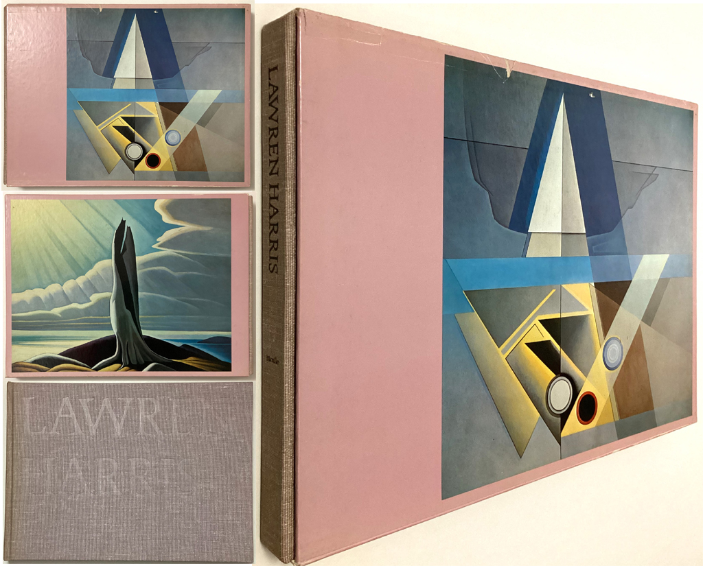 Lawren Harris by Lawren Harris (illustrations, text), Northrop Frye (introduction) - Macmillan of Canada, Toronto 1969 Hardcover book in slipcover - composite view to show front, back and spine (available from KerrisdaleGallery.com, Stock ID#HAR169bh)