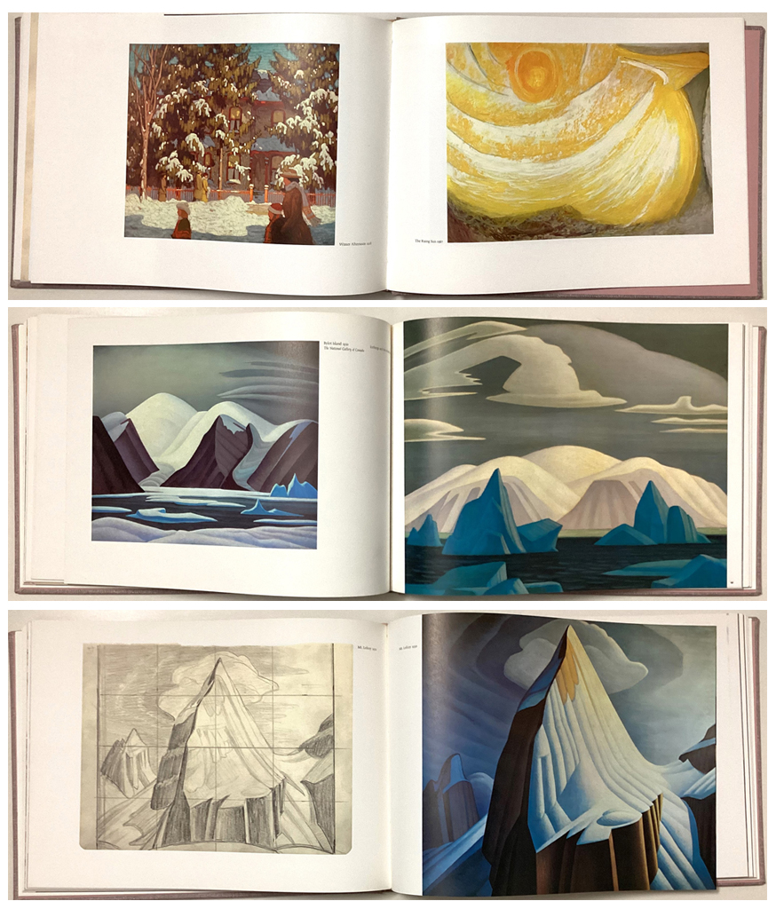 Lawren Harris by Lawren Harris (illustrations, text), Northrop Frye (introduction) - Macmillan of Canada, Toronto 1969 Hardcover book in slipcover - composite view to content (available from KerrisdaleGallery.com, Stock ID#HAR169bh)