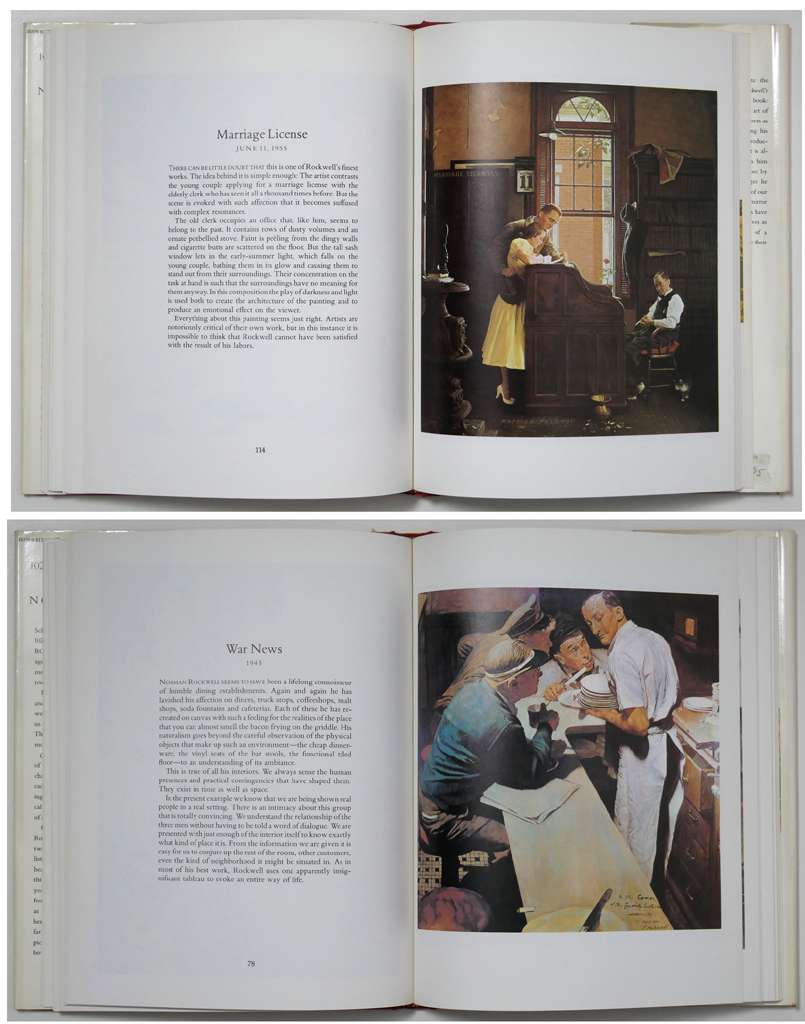 102 Favorite Paintings by Norman Rockwell by Norman Rockwell (illustrations), Christopher Finch (introduction) - Crown Publishers, NY 1978 Hardcover book in dustjacket ISBN 10:0517534487 - composite view to show examples of content (available from KerrisdaleGallery.com, Stock ID#ROC178bv)