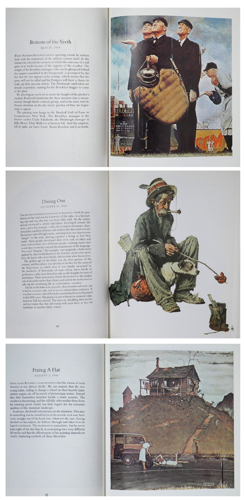 KerrisdaleGallery.com, Stock ID#ROC178bv, 102 Favorite Paintings by Norman Rockwell by Norman Rockwell (illustrations), Christopher Finch (introduction) - Crown Publishers, NY 1978 Hardcover book in dustjacket ISBN 10:0517534487 - composite view to show examples of content