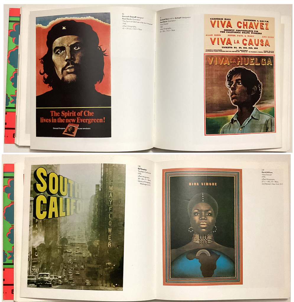Images Of An Era, The American Poster 1945 to 1975 catalog from the National Exhibition of Fine Arts, Smithsonian Institution - 1975 Softcover book in dustjacket - composite view to show content (available from KerrisdaleGallery.com, Stock ID#SMI275bs)