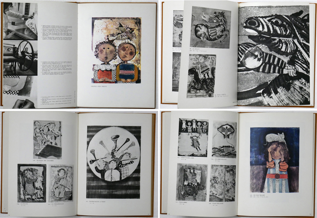 Gravures 1961-1972 by Graciela Rodo-Boulanger (text, illustrations, 8 original lithographs) - Lublin Graphics Inc, USA, 1973 Hardcover book Limited Edition - contains over 135 illustrations of Rodo-Boulanger's etchings plus eight original lithographs - composite photo of content to show examples of illustrations (available from KerrisdaleGallery.com, Stock ID# BOU173bv)