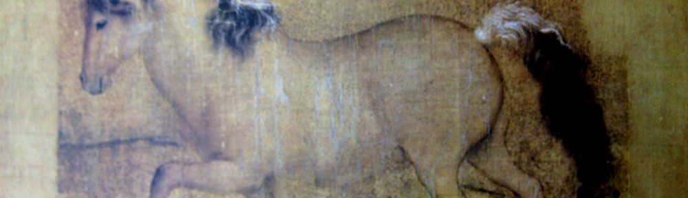 Trotting by Lang Shih-Ning (aka Giuseppe Castiglione) - offset lithograph fine art print