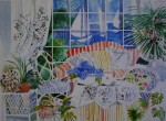 Sailboats Through The Window by Diana Barnes