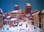 Moulin De La Galette by Michel Delacroix - offset lithograph fine art reproduction