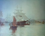 The Pagoda Anchorage by Montague Dawson