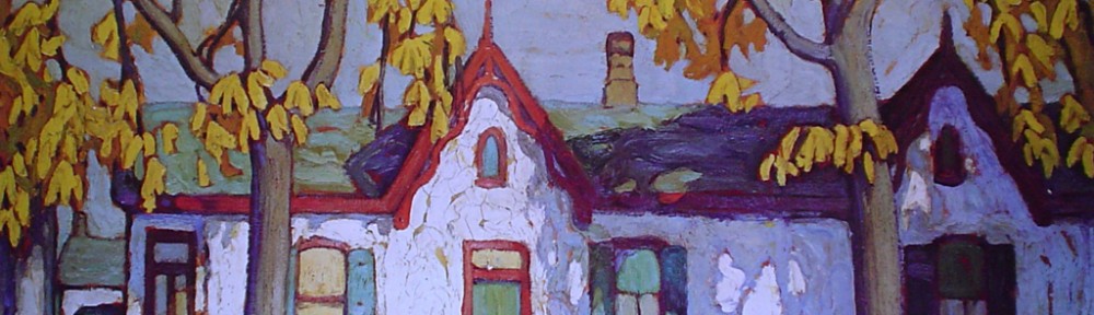 Houses, St Patrick Street by Lawren Harris - Group of Seven offset lithograph fine art print