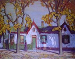 Houses, St Patrick Street by Lawren Harris - Group of Seven offset lithograph fine art print