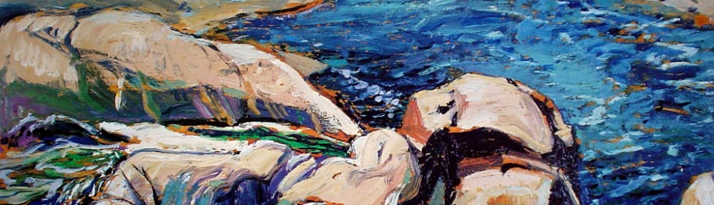 Brink Of The Falls, Moon River by Arthur Lismer - Group of Seven offset lithograph fine art print