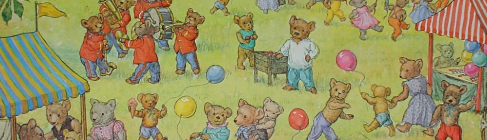Teddy Bear Fete by Molly Brett - offset lithograph fine art print