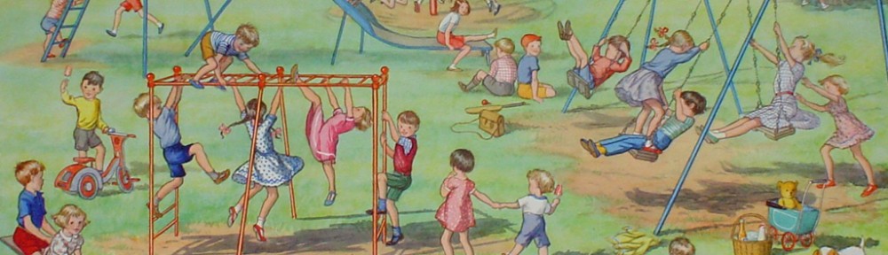 Playtime 1959 by Molly Brett - offset lithograph fine art print