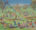 Playtime 1959 by Molly Brett - offset lithograph fine art print