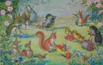 Here We Go Gardening by Molly Brett - offset lithograph fine art print