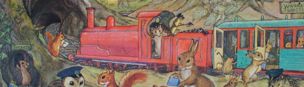 Catching The Train by Molly Brett - offset lithograph fine art print