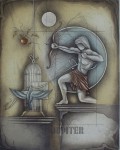 Schuetze / Sagittarius by Ruediger Brassel - original etching, signed and numbered 78/ 125