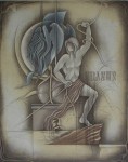 Wassermann / Aquarius by Ruediger Brassel - original etching, signed and numbered 57/ 125