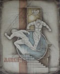 Zwillinge / Gemini by Ruediger Brassel - original etching, signed and numbered 4/ 125
