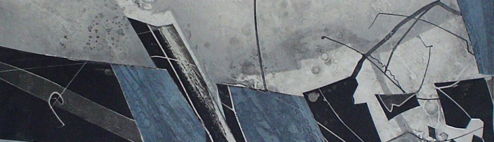 Blue Tan Red '85 by Jung - original etching, signed and numbered 37/ 95