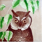 Night Visitor by Nancy Leslie - original etching, signed and numbered 16/ 150