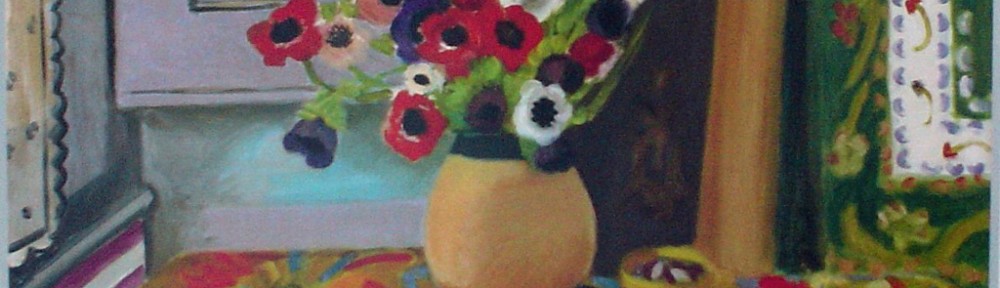 Bouquet Of Anenomies In A Vase by Henri Matisse - offset lithograph fine art poster