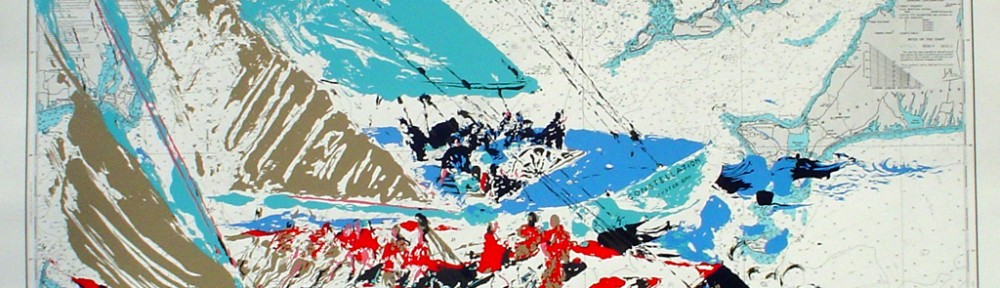 America's Cup 19th Challenge Newport by Leroy Neiman, shown with full margins - original serigraph, silkscreen