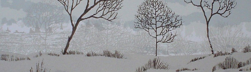 Landscape by Patry - original silkscreen, signed and numbered 55/ 99