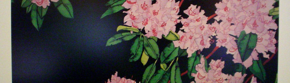 Rhododendrons by Donald Ewen, hand-signed by artist - fine art poster print