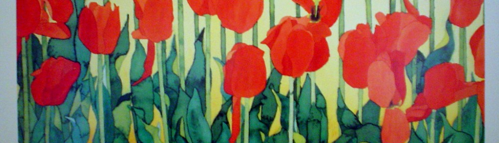 Tulips by Donald Ewen, hand-signed by artist - fine art poster print