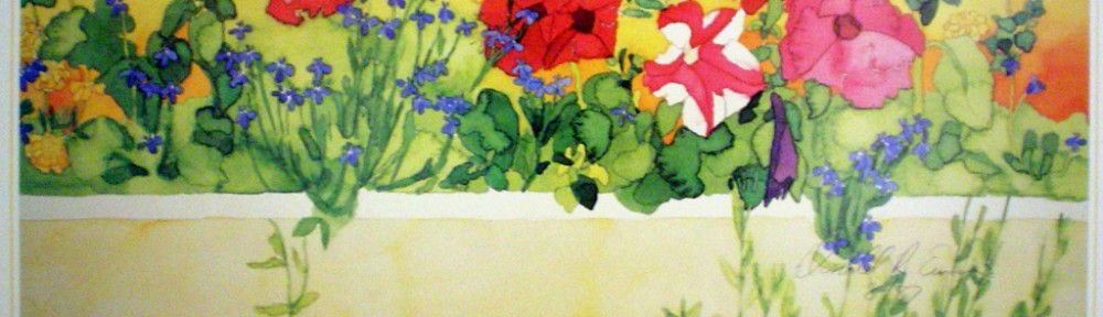 Sun Valley Window Box by Donald Ewen, hand-signed by artist - fine art poster print