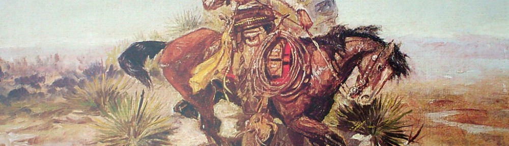 Riding Line by Charles Marion Russell - offset lithograph fine art print