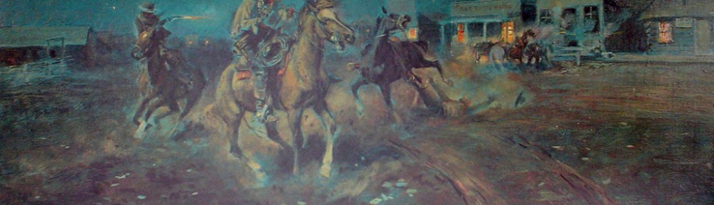 When Guns Speak by Charles Marion Russell - offset lithograph fine art print