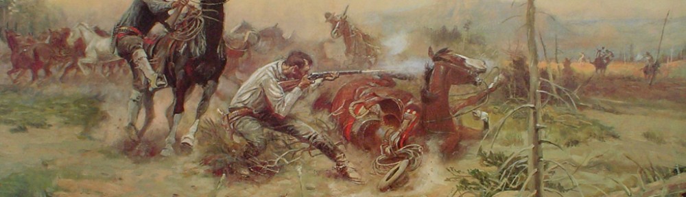 When Horse Flesh Comes High by Charles Russell - offset lithograph fine art print