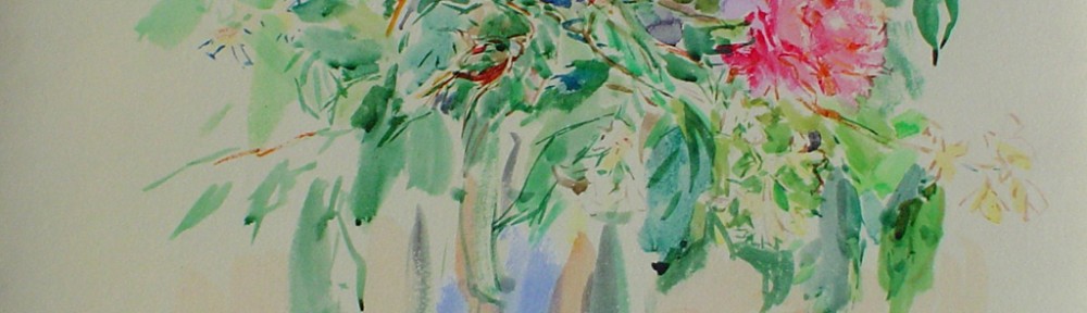 Roses At Villeneuve by Oskar Kokoschka - collectible collotype fine art print