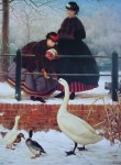 Frozen Out by George Dunlap Leslie - offset lithograph fine art print