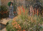 Gladioli,1873 by Claude Monet - offset lithograph fine art print