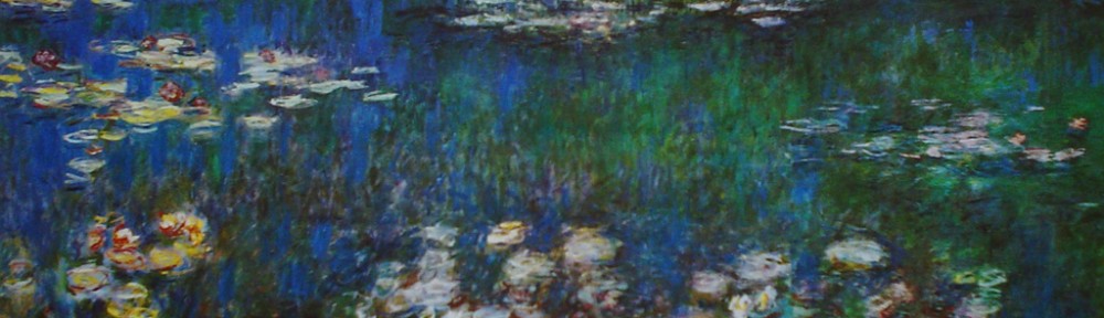 Water Lillies, Detail, Left Side by Claude Monet - offset lithograph fine art print