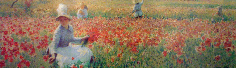 In Flanders Field Where Soldiers Sleep And Poppies Grow by Robert Vonnoh - offset lithograph fine art print
