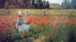 In Flanders Field Where Soldiers Sleep And Poppies Grow by Robert Vonnoh - offset lithograph fine art print