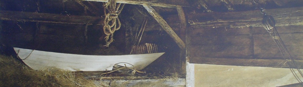 Hay Ledge by Andrew Newell Wyeth, mounted - collectible collotype fine art print
