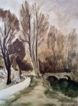 Landscape With A Bridge by Andre Dunoyer De Segonzac - offset lithograph fine art print