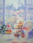 Patio Walk by Lorraine E'drie - offset lithograph fine art print